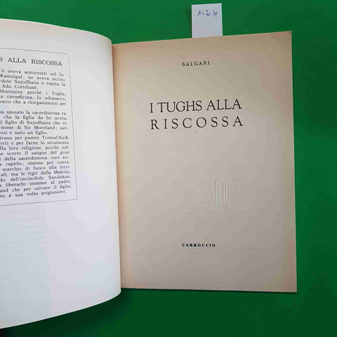 SALGARI - I TUGHS ALLA RISCOSSA - CARROCCIO illustrato 1964