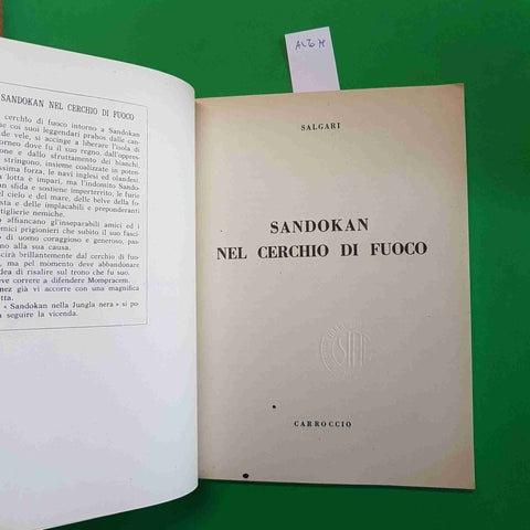SALGARI - SANDOKAN NEL CERCHIO DI FUOCO - CARROCCIO illustrato 1964