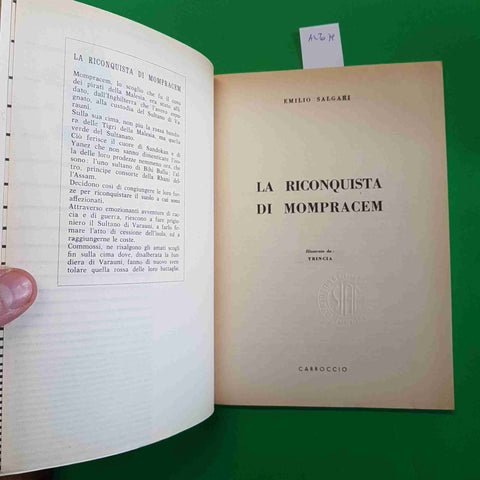 SALGARI - LA RICONQUISTA DI MOMPRACEM - CARROCCIO illustrato 1964