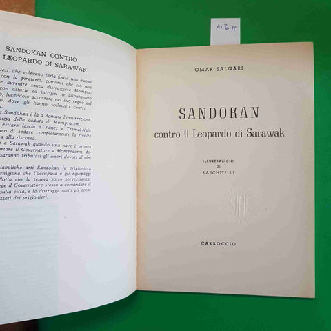SALGARI - SANDOKAN CONTRO IL LEOPARDO DI SARAWAK - CARROCCIO illustrato 1964