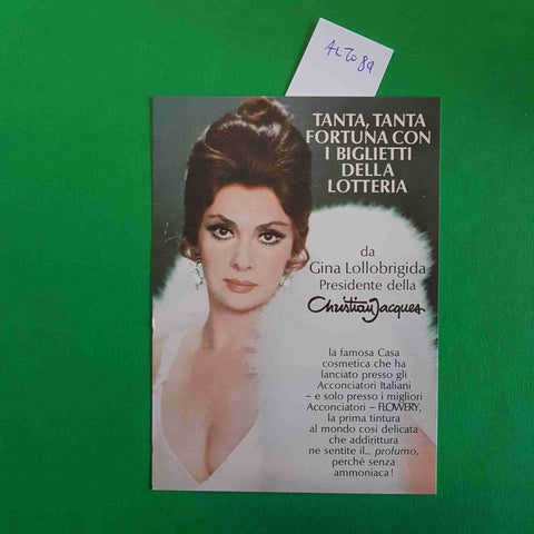 CARTOLINA LOTTERIA ITALIA GINA LOLLOBRIGIDA Christian Jacques