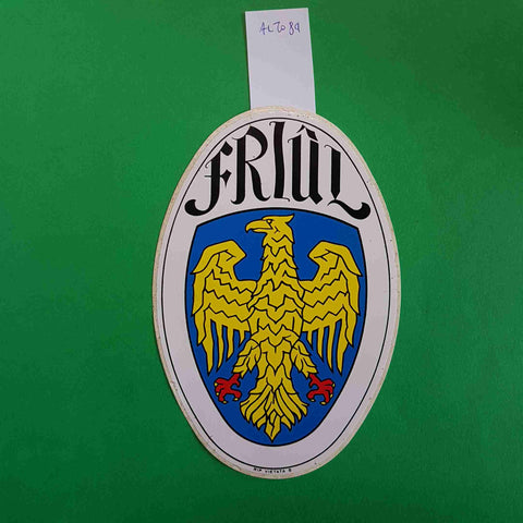 ADESIVO STEMMA FRIULI STICKER BANDIERA AQUILA ARALDICA D'ORO CON ALI SPIEGATE