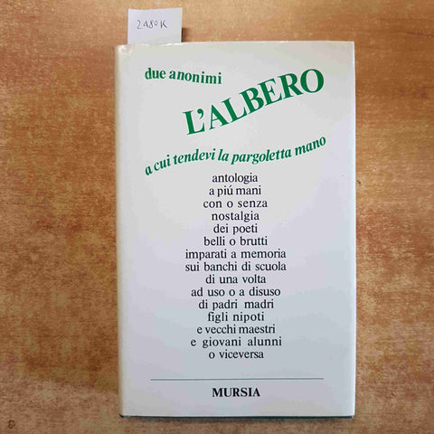 L'ALBERO A CUI TENDEVI LA PARGOLETTA MANO antologia di poeti imparati a memoria