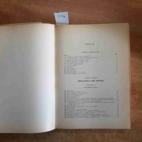 FISICA SPERIMENTALE E APPLICATA volume primo GAETANO CASTELFRANCHI 1968 HOEPLI