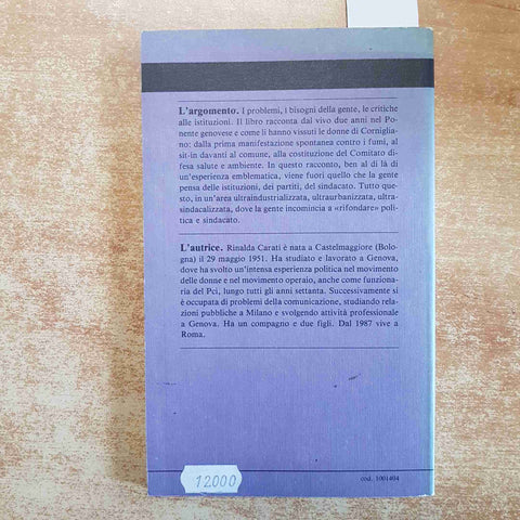 OBIETTIVO AMBIENTE due anni nel ponente genovese LE DONNE DI CORNIGLIANO carati