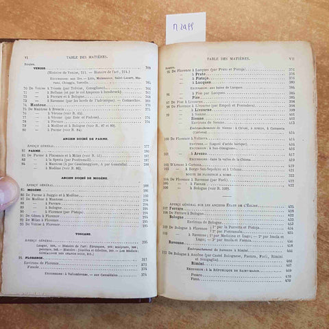ITINERAIRE DE L'ITALIE ET DE LA SICILE 1863 A.J. DU PAYS - HACHETTE troisieme