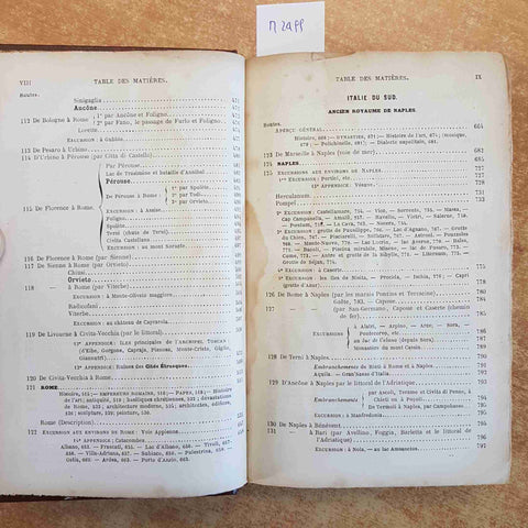 ITINERAIRE DE L'ITALIE ET DE LA SICILE 1863 A.J. DU PAYS - HACHETTE troisieme