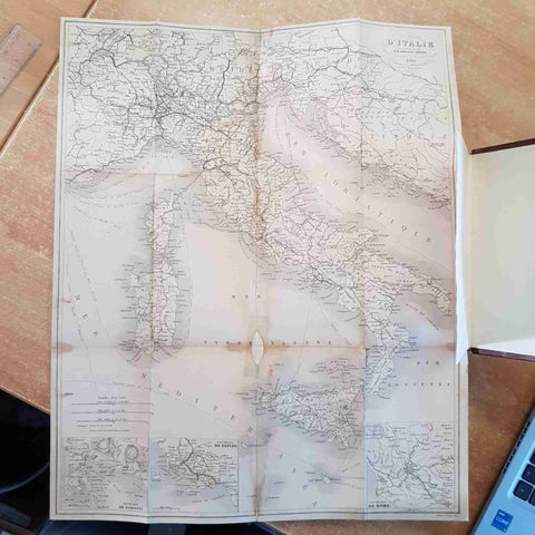ITINERAIRE DE L'ITALIE ET DE LA SICILE 1863 A.J. DU PAYS - HACHETTE troisieme