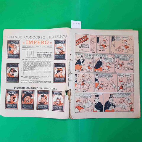 WALT DISNEY - PAPERINO INVIATO SPECIALE 1938 ANONIMA PERIODICI ITALIANI pessimo!