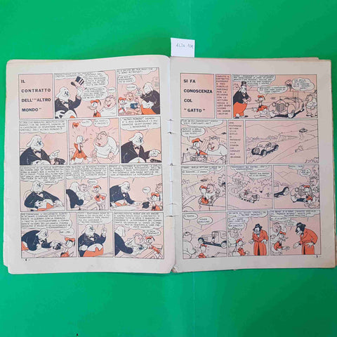 WALT DISNEY - PAPERINO INVIATO SPECIALE 1938 ANONIMA PERIODICI ITALIANI pessimo!