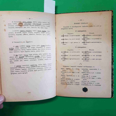 IL LATINO NEL TERZO TRIMESTRE DEL PRIMO ANNO SCUOLA MEDIA 1941 L. STELLA PARAVIA