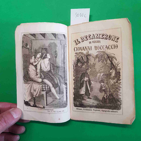 IL DECAMERON DI MESSER BOCCACCIO FIORENTINO volume terzo 1865 FRANCESCO PAGNONI