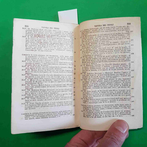 IL DECAMERON DI MESSER BOCCACCIO FIORENTINO volume terzo 1865 FRANCESCO PAGNONI