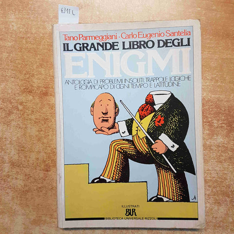 IL GRANDE LIBRO DEGLI ENIGMI problemi insoliti rompicapo PARMEGGIANI SANTELIA