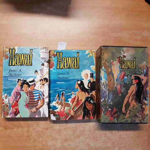 JAMES MICHENER - HAWAI 2 volumi + cofanetto 1960 RIZZOLI prima edizione
