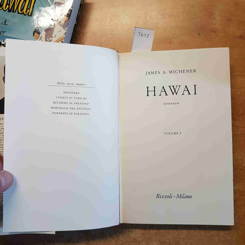JAMES MICHENER - HAWAI 2 volumi + cofanetto 1960 RIZZOLI prima edizione