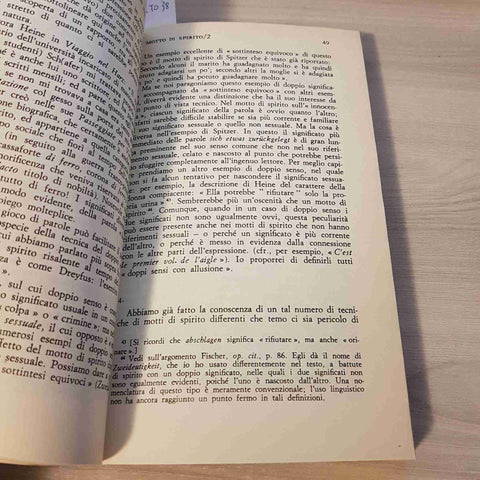 IL MOTTO DI SPIRITO E LA SUA RELAZIONE CON L'INCONSCIO - FREUD - NEWTON - 1992