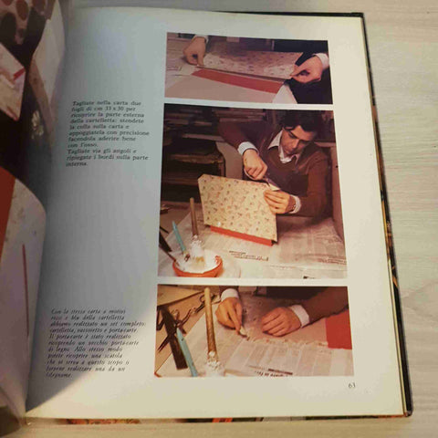 RILEGATURE DI LIBRI E COSE DI CARTONE FATTI CON LE MANI - FABBRI EDITORI - 1979