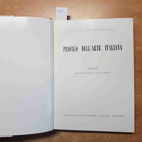 PROFILO DELL'ARTE ITALIANA DALL' ANTICHITA' AI NOSTRI GIORNI 2 volumi CARLI