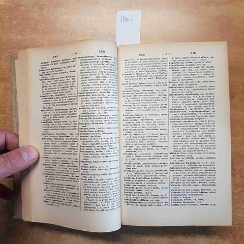 DIZIONARIO DELLA LINGUA LATINA italiano-latino latino italiano 1946 BERNINI SEI