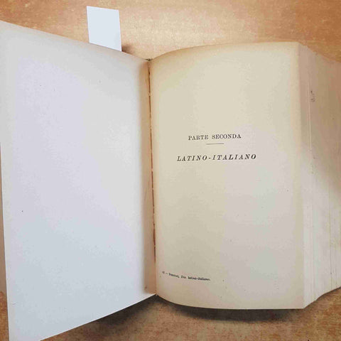 DIZIONARIO DELLA LINGUA LATINA italiano-latino latino italiano 1946 BERNINI SEI