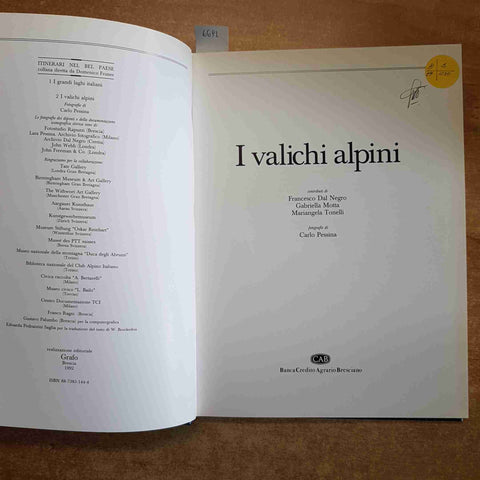 I VALICHI ALPINI foto CARLO PESSINA 1992 CAB GRAFO BRESCIA tarvisio resia tonale
