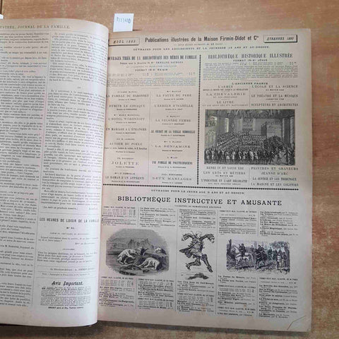 LA MODE ILLUSTREE supplement JOURNAL DE LA FAMILLE 1890/1892 moda modelle arte