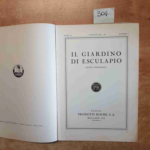 IL GIARDINO D'ESCULAPIO N.1 1933 MONTAIGNE maometto corano AUGUSTO MURRI