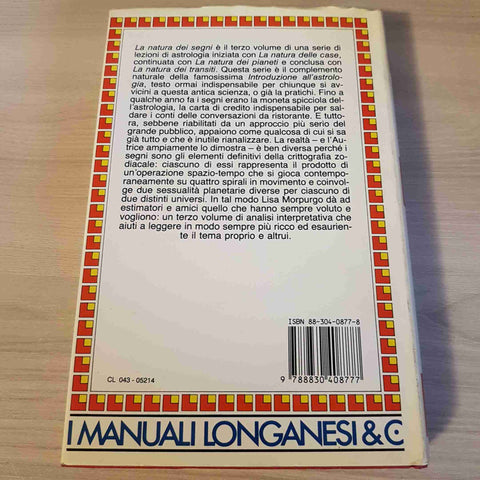 LEZIONI DI ASTROLOGIA VOL. 3 LA NATURA DEI SOGNI - LISA MORPURGO -LONGANESI-1995