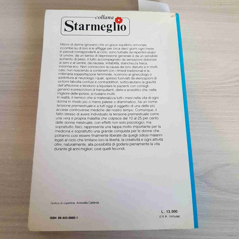 PMS SINDROME PRE MESTRUALE - LAUERSEN, STUKANE - SIAD EDIZIONI - 1985