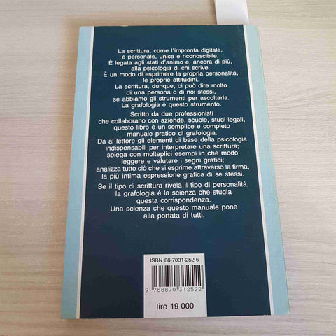 GRAFOLOGIA L'ANALISI DELLA SCRITTURA - EVI CROTTI, MAGNI - RED EDIZIONI - 1994