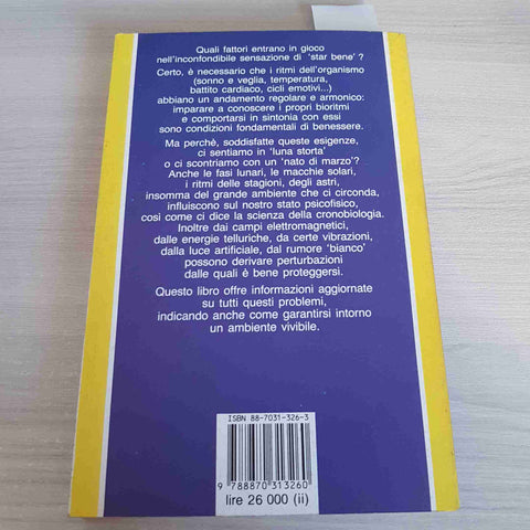 BIORITMI AMBIENTE E SALUTE - GIOVANNI IANNUZZO RED 1989 pagine staccate