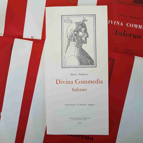 DIVINA COMMEDIA: INFERNO 6 VINILI 33 GIRI CETRA + LIBRO ALBERTAZZI FOA' sapegno