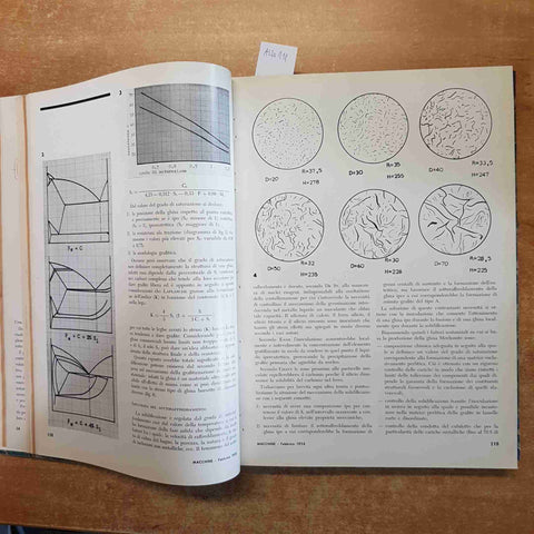 MACCHINE RASSEGNA TECNICA INDUSTRIA METALMECCANICA 6 numeri GENNAIO-GIUGNO 1958