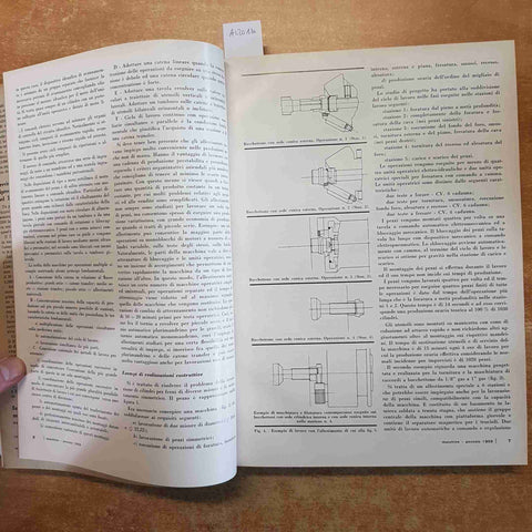 MACCHINE RASSEGNA TECNICA INDUSTRIA METALMECCANICA 5 numeri GENNAIO-MAGGIO 1959