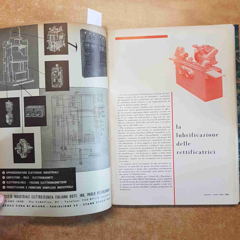 MACCHINE RASSEGNA TECNICA INDUSTRIA METALMECCANICA 5 numeri GENNAIO-MAGGIO 1959