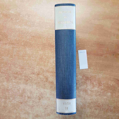 RIVISTA DI MECCANICA 6 NUMERI LUGLIO-DICEMBRE 1958 RILEGATI COPERTINA RIGIDA