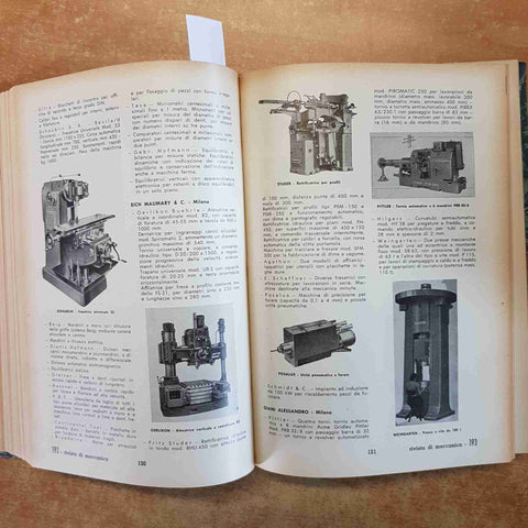 RIVISTA DI MECCANICA 6 NUMERI LUGLIO-DICEMBRE 1958 RILEGATI COPERTINA RIGIDA