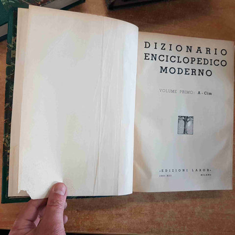 DIZIONARIO ENCICLOPEDICO MODERNO LABOR 1935/1937 COMPLETO IN 4 VOLUMI