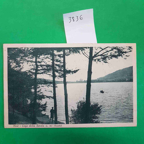 CARTOLINA BASELGA DI PINE' LAGO DELLA SERAIA TRENTO 1956