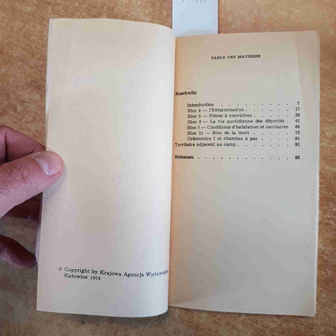 AUSCHWITZ GUIDE DU MUSEE' 1979 KAZIMIERZ SMOLEN - KRAJOWA AGENCJA WYDAWNICZA