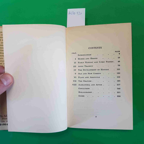 ANCIENT GREEK LITERATURE - MAURICE BOWRA 1959 OXFORD UNIVERSITY