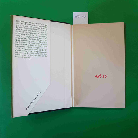 THE ENGLISH LANGUAGE - LOGAN PEARSALL SMITH 1960 OXFORD UNIVERSITY