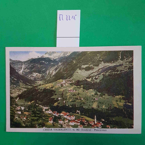CARTOLINA CHIESA VALMALENCO panorama SONDRIO