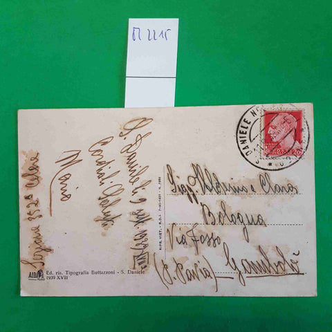 CARTOLINA SAN DANIELE DEL FRIULI via Umberto i° -  timbrata1939