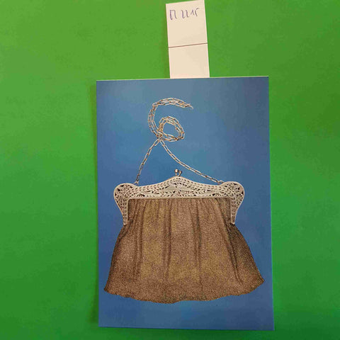 MUSEO DELLA DONNA CILIVERGHE borsetta in maglia argento con cerniera cesellata
