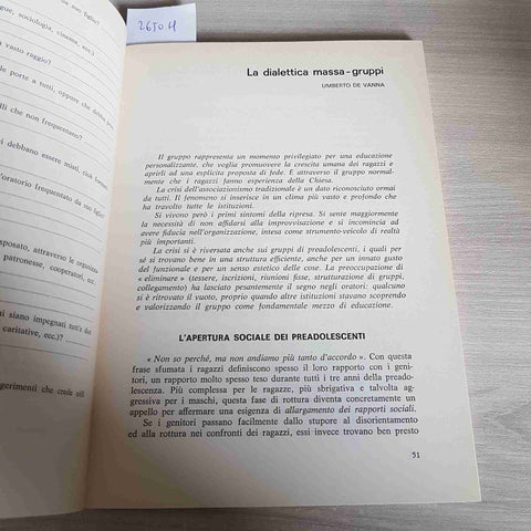 RAGAZZI ALL'ORATORIO 2 orientamenti pastorali 1981 ELLE DI CI