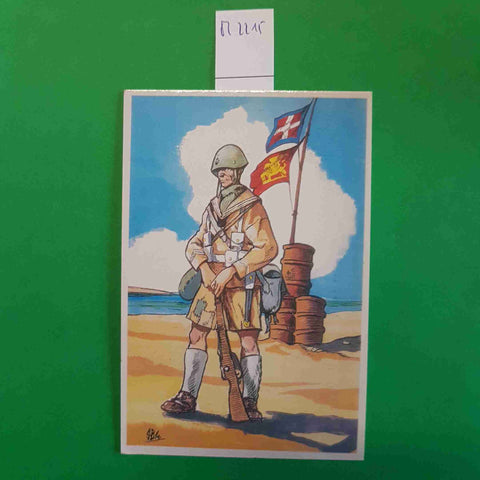 CARTOLINA COLLEZIONE MILITARE serie 2 COMBATTENTI IN AFRICA vecio BTG S. MARCO