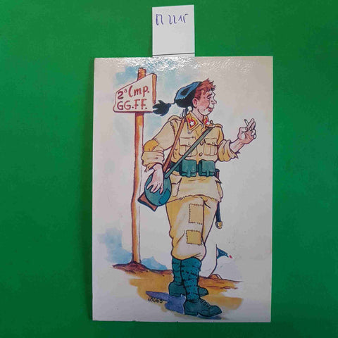 CARTOLINA COLLEZIONE MILITARE serie 2 COMBATTENTI IN AFRICA reggimento GG. FF.