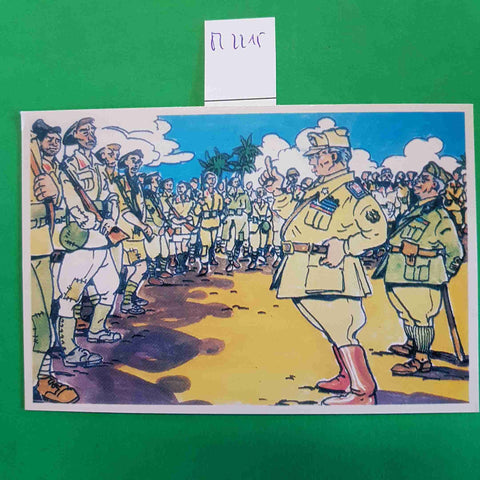 CARTOLINA COLLEZIONE MILITARE serie 2 COMBATTENTI IN AFRICA Arditi e Gen. Messe